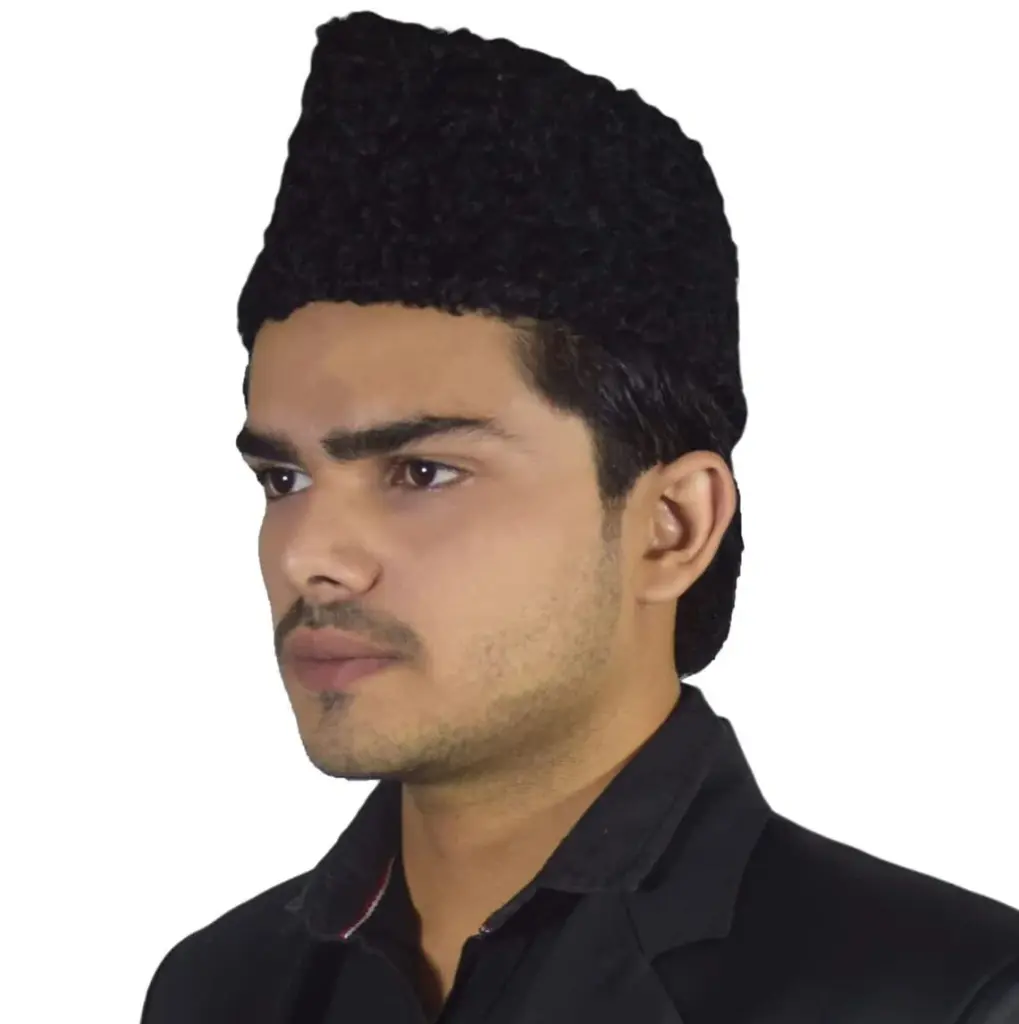 MiYA®Handmade Karakul | Jinnah Cap | Sheep Skin || Farooq Abdullah Qarakul || Diplomat Persian Hat || Astrakhan Wool || PAAN-Shape [Karachi Cap]