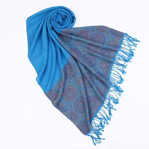 Elegant Egyptian Blue Pashmina Hijab – Timeless Sophistication, Ultra-Soft Fabric, and Perfect Draping for a Modest Look - Pashmina Fabric